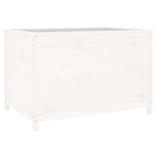Garden Raised Bed White 119.5x82.5x78 cm Solid Wood Pine