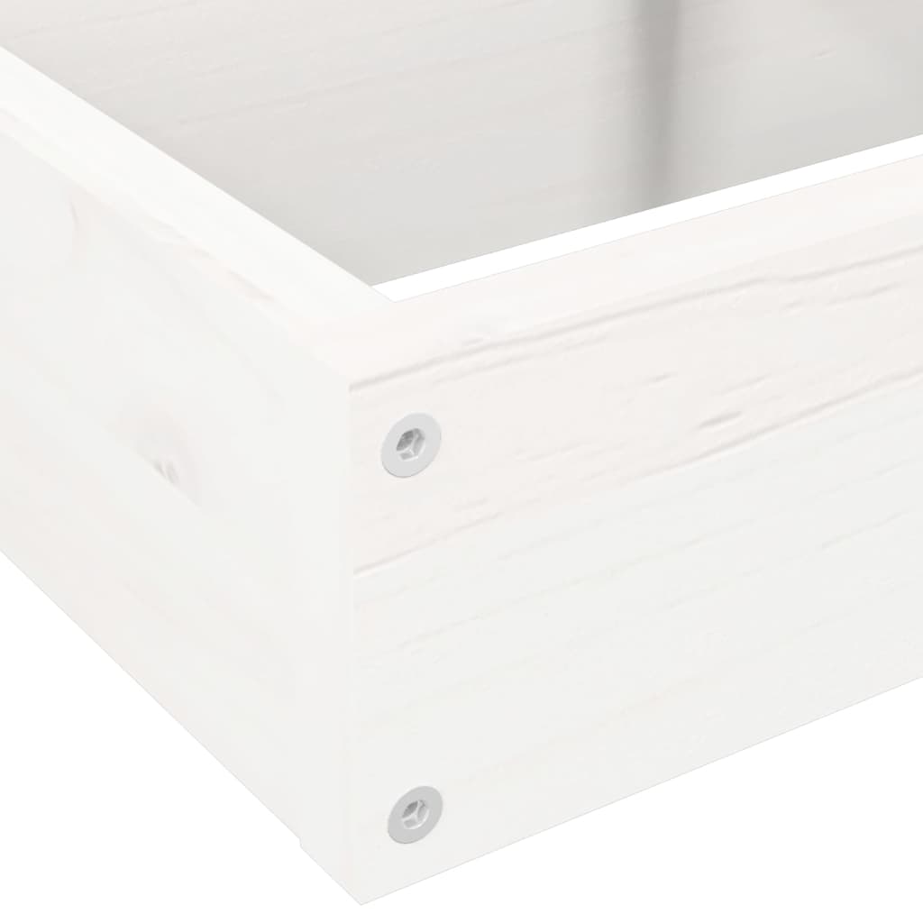 Garden Planter 4-Tier 80.5x79x36 cm White Solid Wood Pine