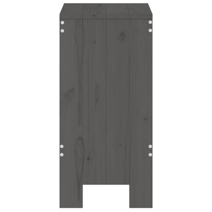 Bar Stools 2 pcs Grey 40x36x75 cm Solid Wood Pine