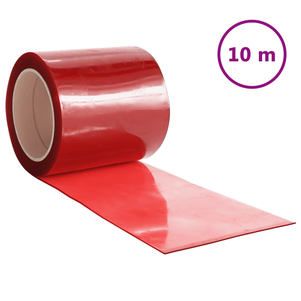 Door Curtain Red 200 mmx1.6 mm 10 m PVC