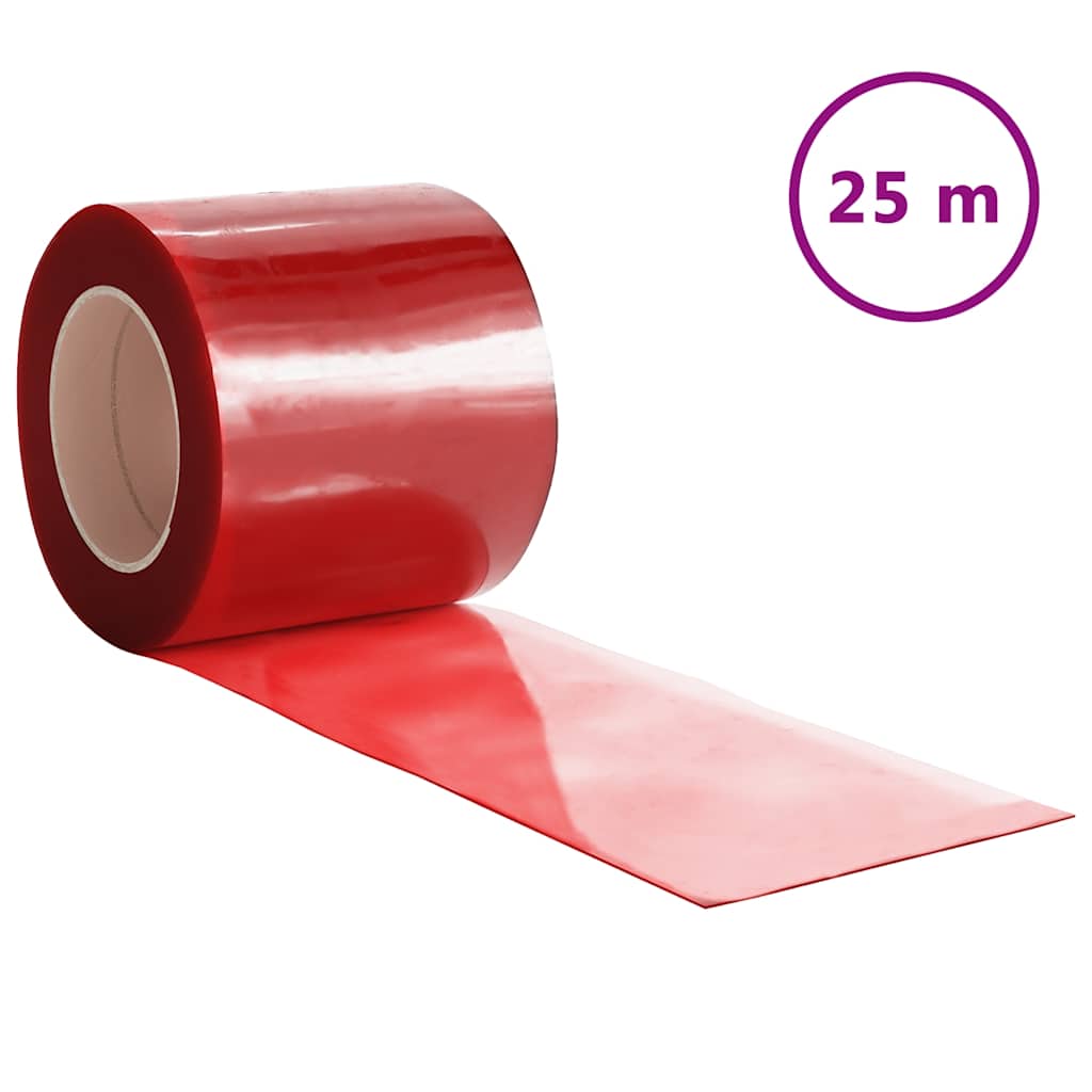 Door Curtain Red 200 mmx1,6 mm 25 m PVC