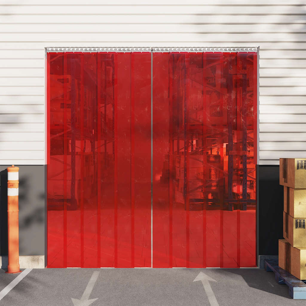 Door Curtain Red 300 mmx2,6 mm 25 m PVC