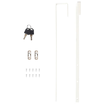Mirror Jewellery Cabinet Wall Mounted White 30x8,5x67 cm