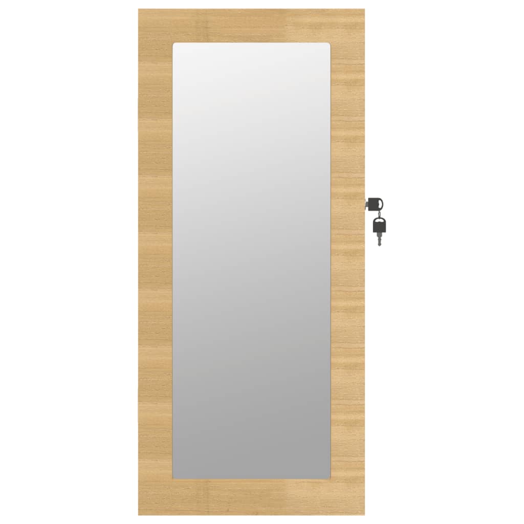 Mirror Jewellery Cabinet Wall Mounted 30x8.5x67 cm