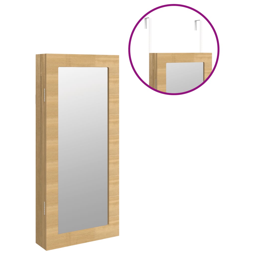 Mirror Jewellery Cabinet Wall Mounted 30x8,5x67 cm