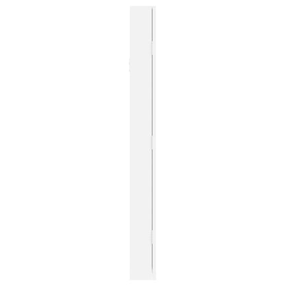 Mirror Jewellery Cabinet Wall Mounted White 30x8.5x90 cm