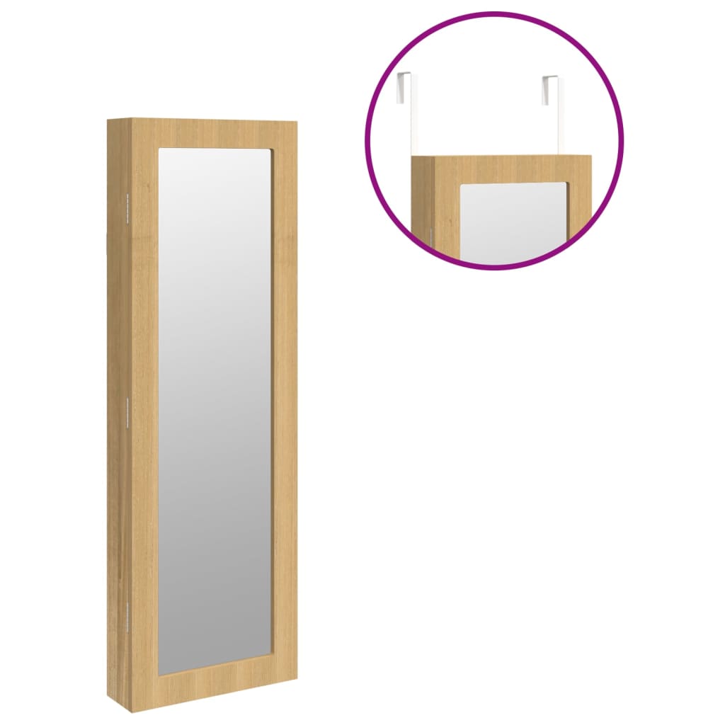 Mirror Jewellery Cabinet Wall Mounted 30x8,5x90 cm