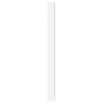 Mirror Jewellery Cabinet Wall Mounted White 30x8.5x106 cm