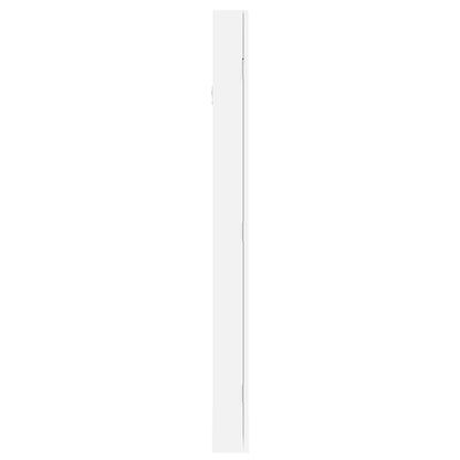 Mirror Jewellery Cabinet Wall Mounted White 30x8,5x106 cm