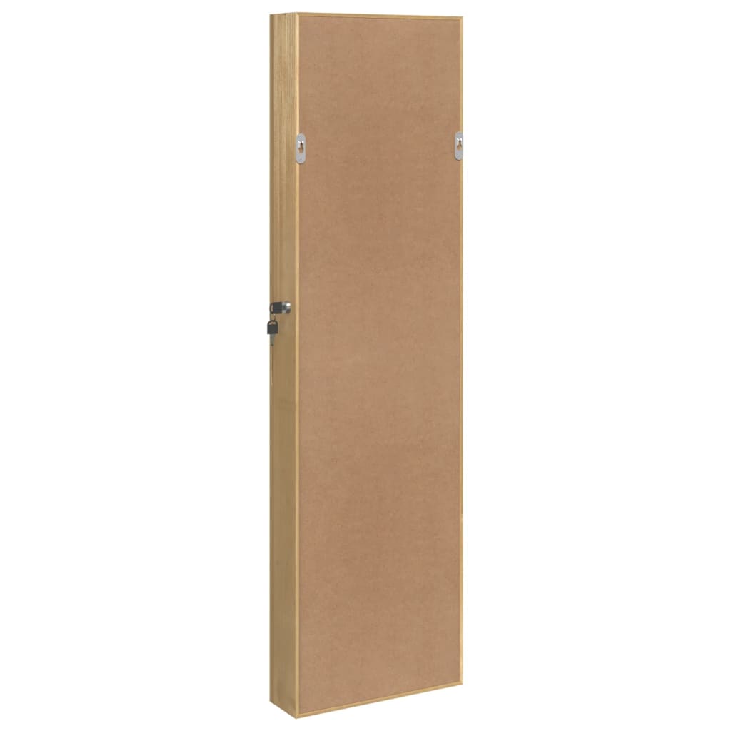 Mirror Jewellery Cabinet Wall Mounted 30x8.5x106 cm