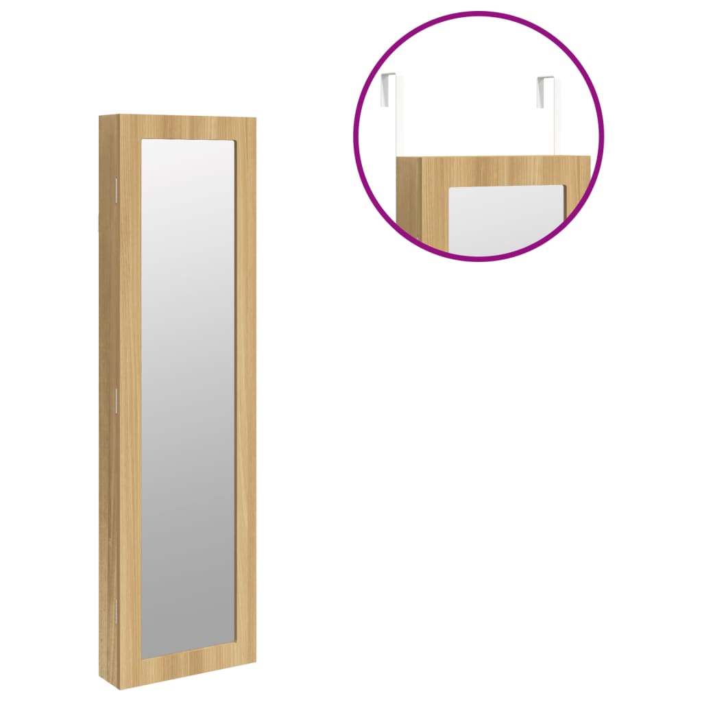 Mirror Jewellery Cabinet Wall Mounted 30x8,5x106 cm