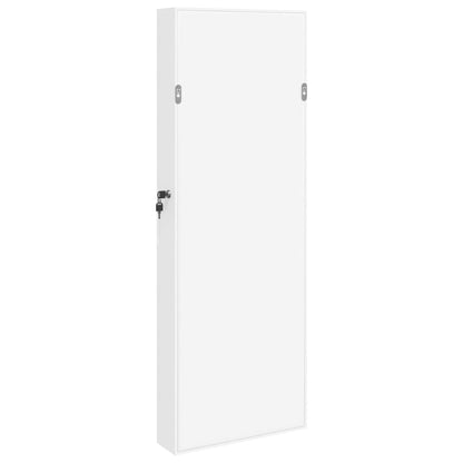 Mirror Jewellery Cabinet Wall Mounted White 37,5x10x106 cm