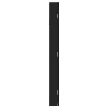 Mirror Jewellery Cabinet Wall Mounted Black 37,5x10x106 cm