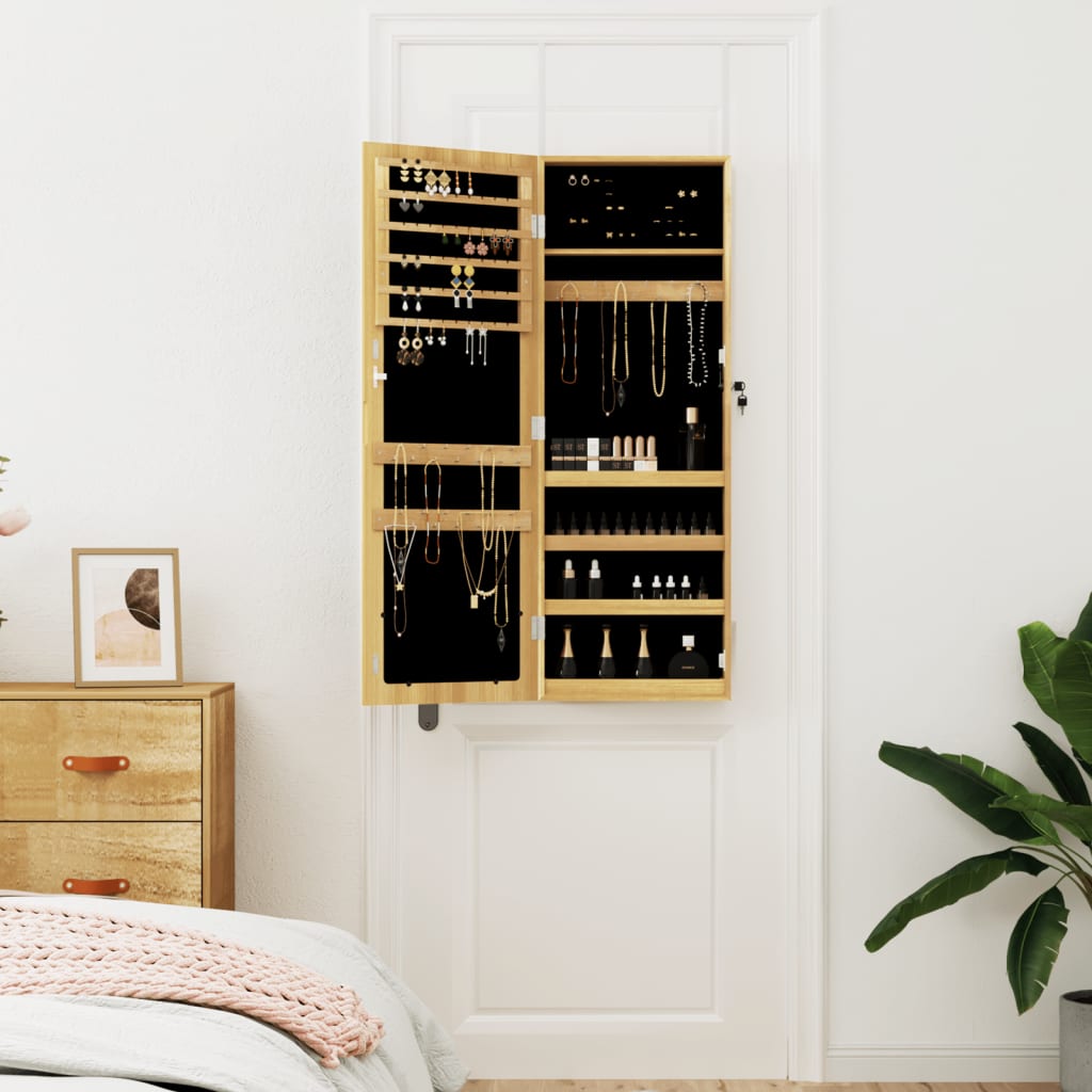 Mirror Jewellery Cabinet Wall Mounted 37,5x10x106 cm