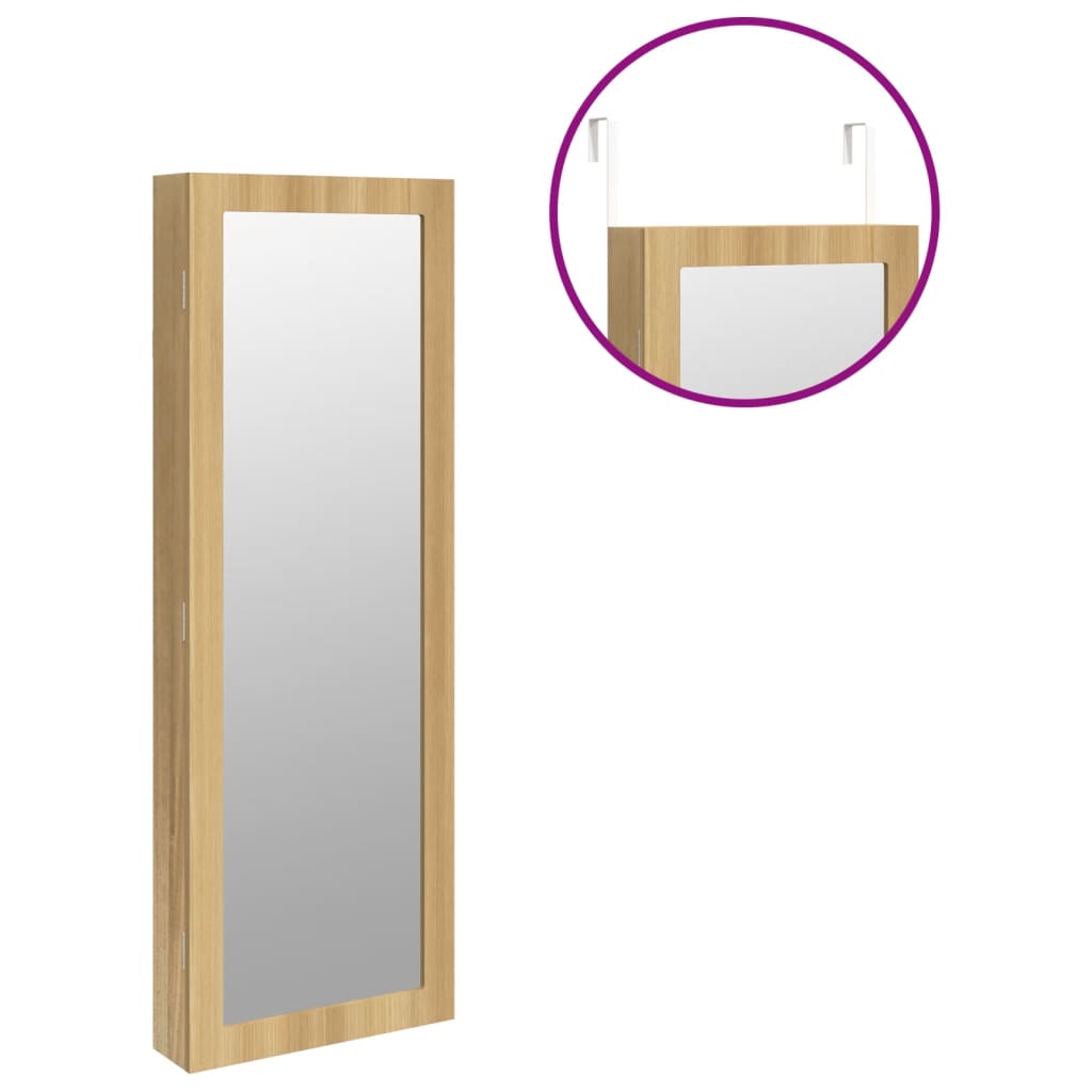 Mirror Jewellery Cabinet Wall Mounted 37,5x10x106 cm