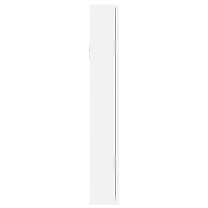 Mirror Jewellery Cabinet Wall Mounted White 37,5x10x67 cm