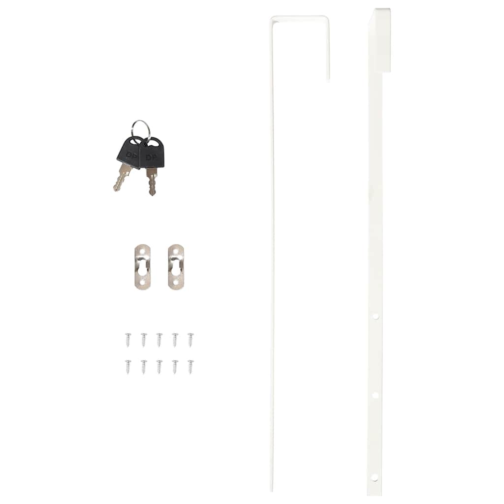 Mirror Jewellery Cabinet Wall Mounted White 37,5x10x106 cm