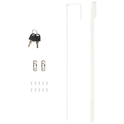 Mirror Jewellery Cabinet Wall Mounted White 37,5x10x106 cm