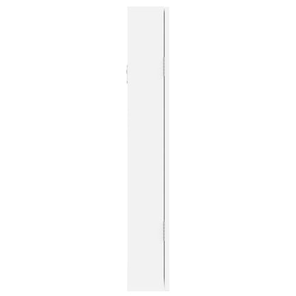 Mirror Jewellery Cabinet with LED Lights Wall Mounted White