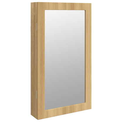 Mirror Jewellery Cabinet with LED Lights Wall Mounted