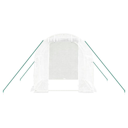 Greenhouse with Steel Frame White 4 m² 2x2x2 m