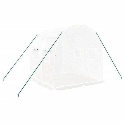 Greenhouse with Steel Frame White 4 m² 2x2x2 m