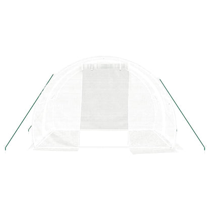 Greenhouse with Steel Frame White 6 m² 3x2x2 m