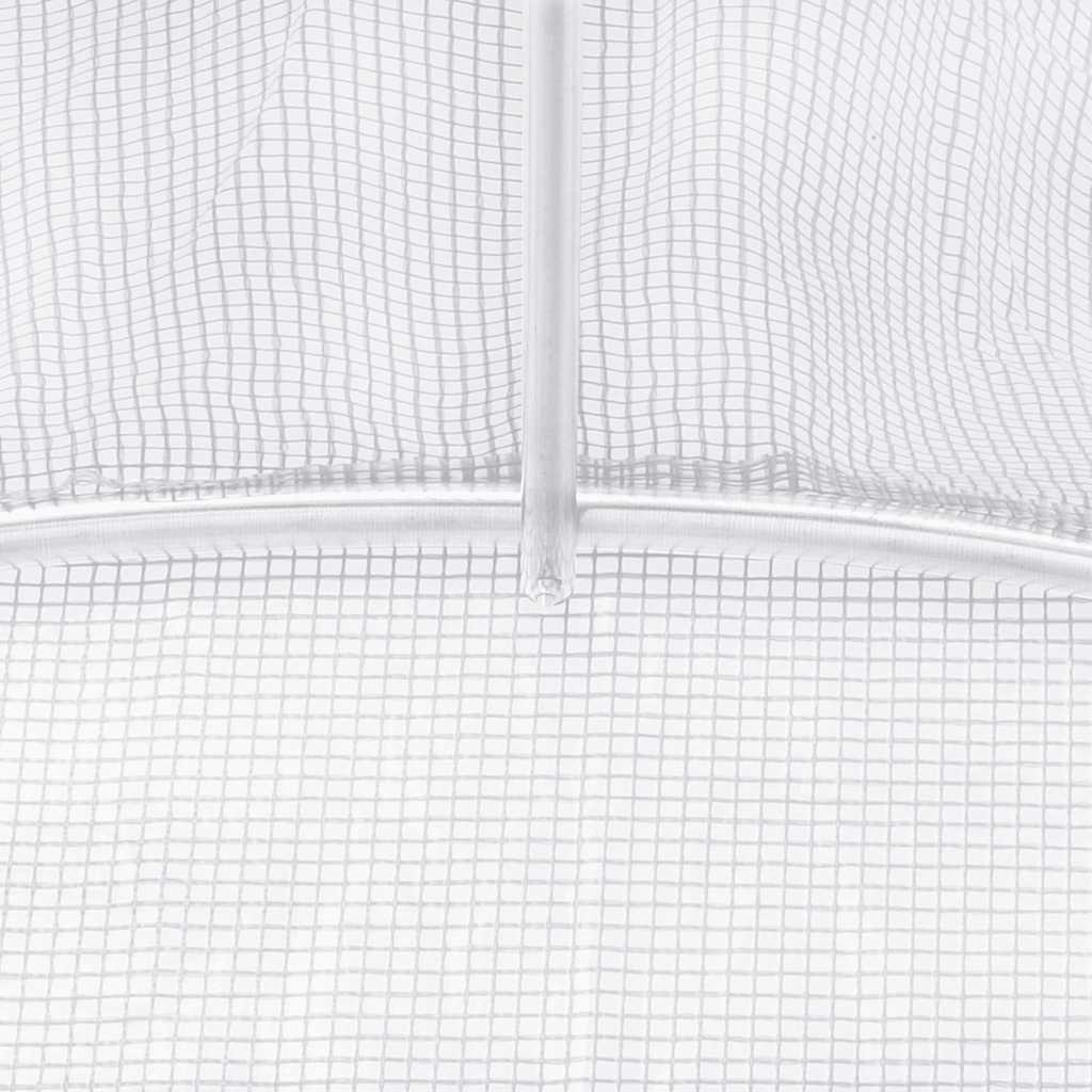 Greenhouse with Steel Frame White 6 m² 3x2x2 m