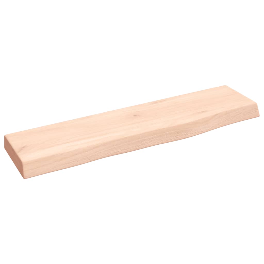 Wall Shelf 40x10x2 cm Untreated Solid Wood Oak