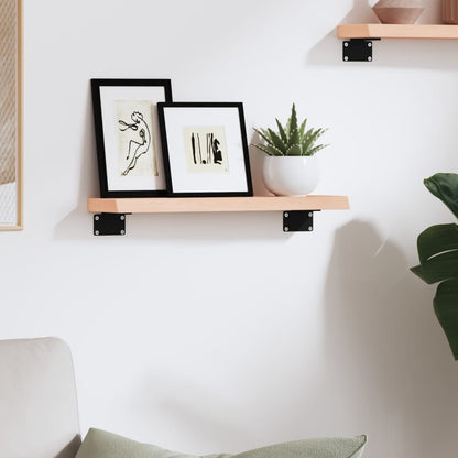 Wall Shelf 40x10x2 cm Untreated Solid Wood Oak