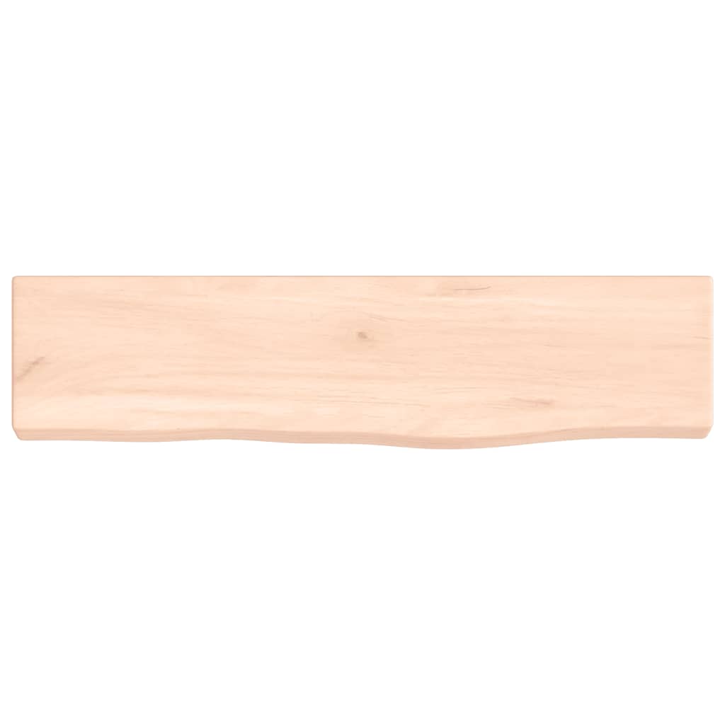 Wall Shelf 40x10x2 cm Untreated Solid Wood Oak