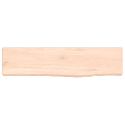 Wall Shelf 40x10x2 cm Untreated Solid Wood Oak