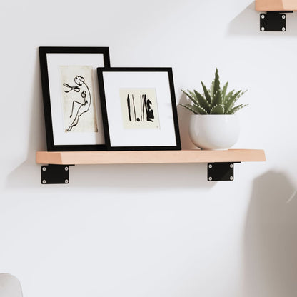 Wall Shelf 40x10x2 cm Untreated Solid Wood Oak