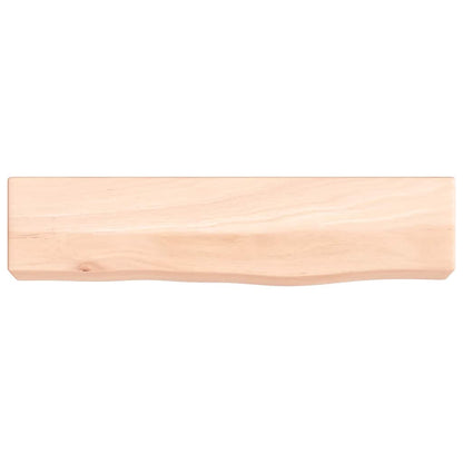 Wall Shelf 40x10x6 cm Untreated Solid Wood Oak