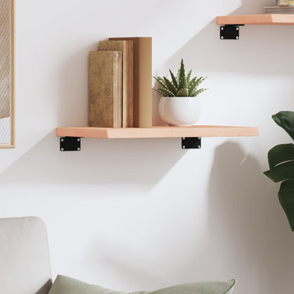 Wall Shelf 40x20x2 cm Untreated Solid Wood Oak