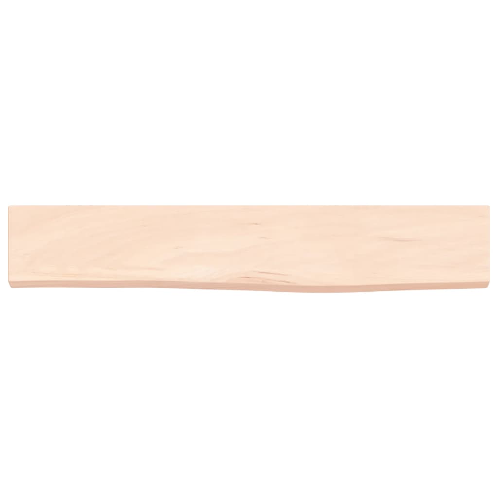 Wall Shelf 60x10x2 cm Untreated Solid Wood Oak