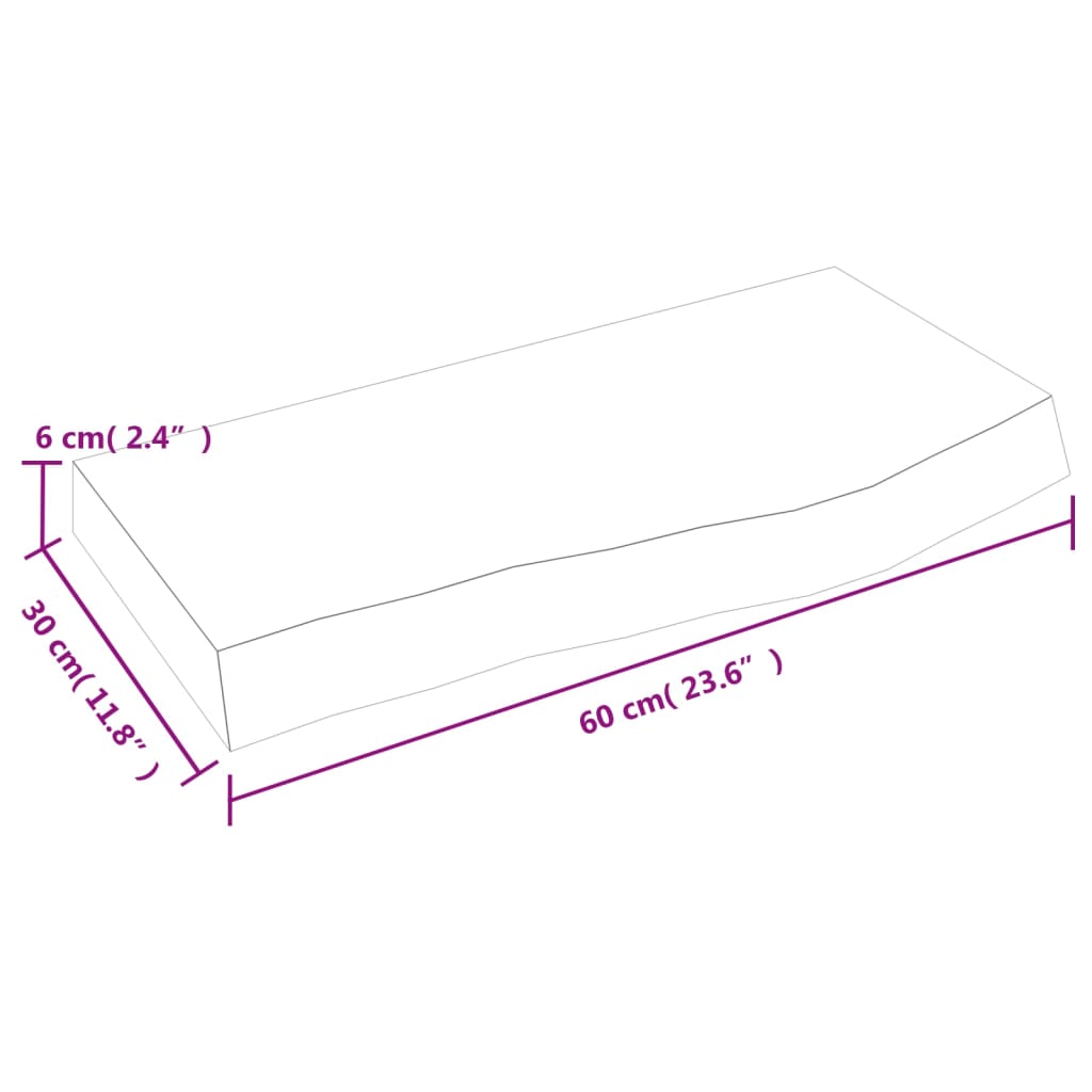 Wall Shelf 60x30x(2-6) cm Untreated Solid Wood Oak