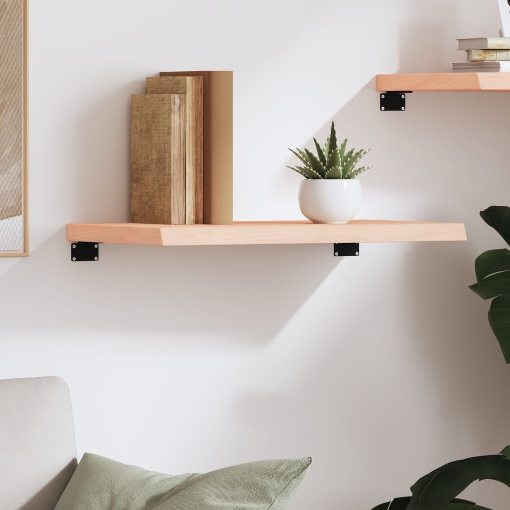 Wall Shelf 60x40x(2-4) cm Untreated Solid Wood Oak