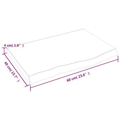 Wall Shelf 60x40x(2-4) cm Untreated Solid Wood Oak