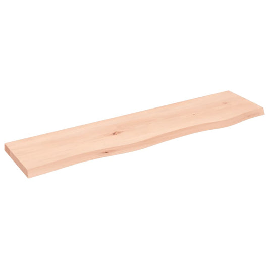 Wall Shelf 80x20x2 cm Untreated Solid Wood Oak