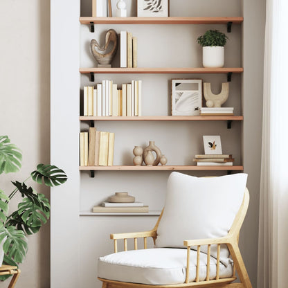 Wall Shelf 80x20x2 cm Untreated Solid Wood Oak