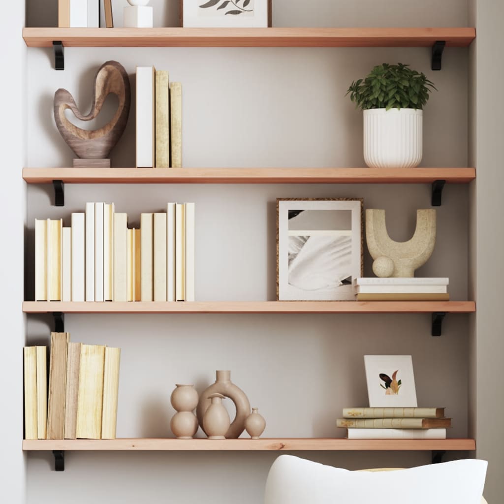 Wall Shelf 80x20x2 cm Untreated Solid Wood Oak