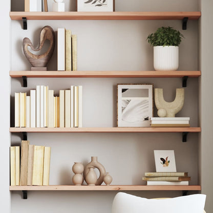 Wall Shelf 80x20x2 cm Untreated Solid Wood Oak
