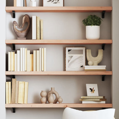 Wall Shelf 80x20x4 cm Untreated Solid Wood Oak
