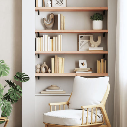 Wall Shelf 80x30x(2-4) cm Untreated Solid Wood Oak