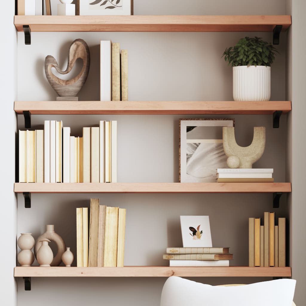 Wall Shelf 80x30x(2-4) cm Untreated Solid Wood Oak