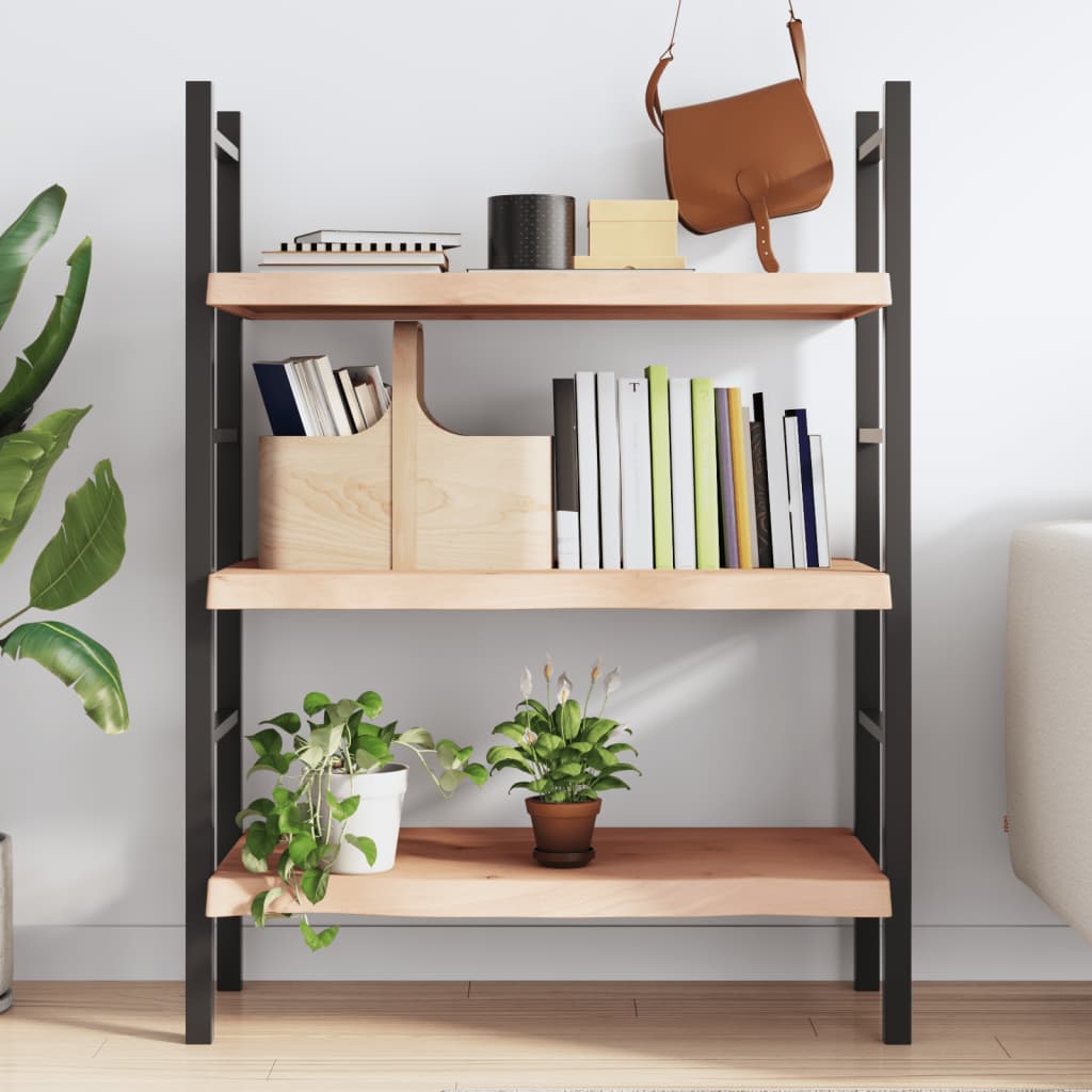 Wall Shelf 80x40x(2-6) cm Untreated Solid Wood Oak