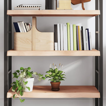 Wall Shelf 80x40x(2-6) cm Untreated Solid Wood Oak