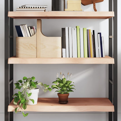Wall Shelf 80x50x(2-6) cm Untreated Solid Wood Oak