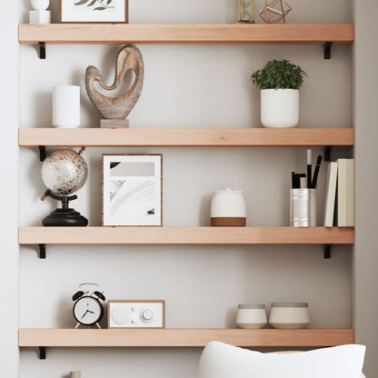 Wall Shelf 100x10x6 cm Untreated Solid Wood Oak